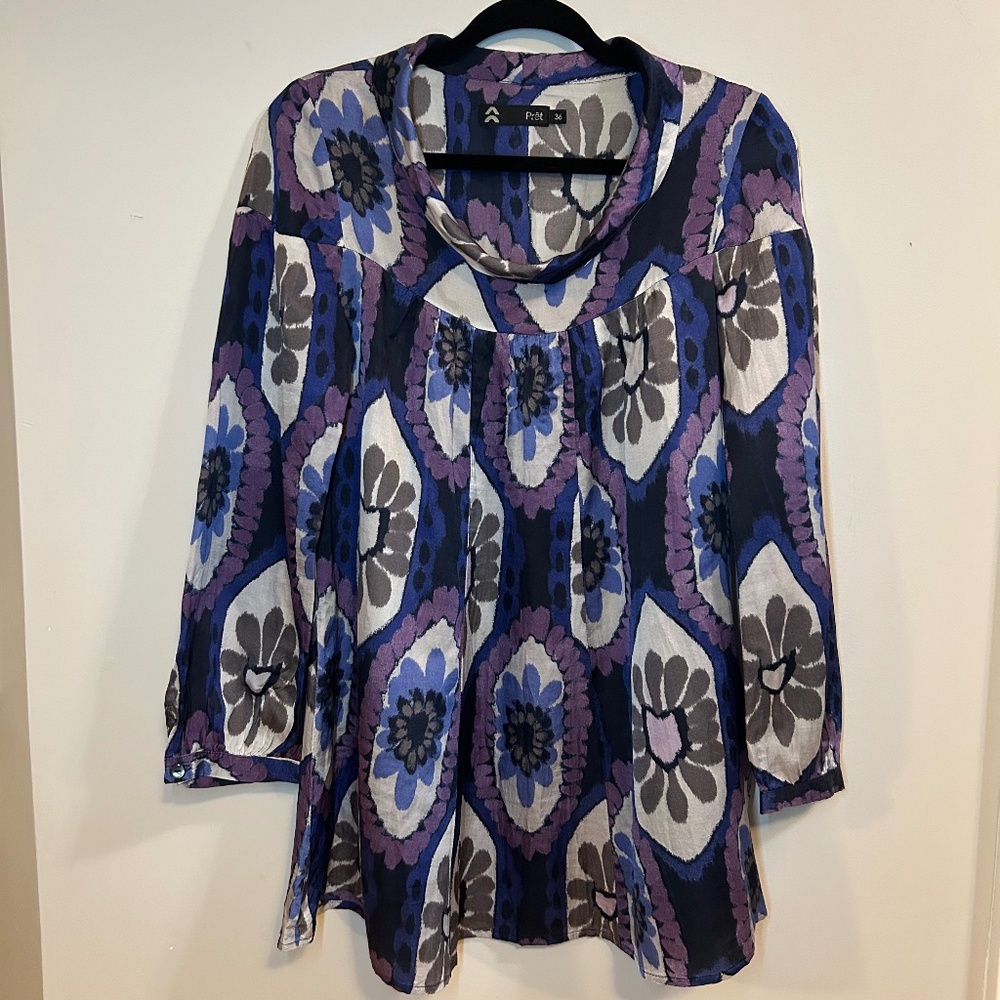 Blouse PRET size 36 (S) cotton/silk